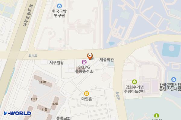홍릉가스충전소 SK 위치 지도 — 서울특별시 동대문구 회기로 44