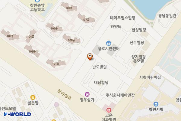 명동 노외 위치 지도 — 경상남도 창원시 성산구 용호동 73-57
