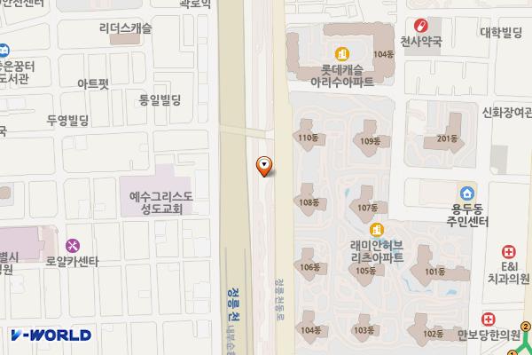 정릉천 제방 위치 지도 — 서울특별시 동대문구 정릉천동로 29