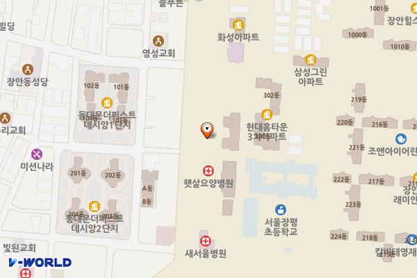 대흥빌딩 위치 지도 — 서울특별시 동대문구 장한로 158