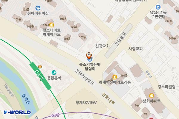 기업은행 위치 지도 — 서울특별시 동대문구 천호대로 233