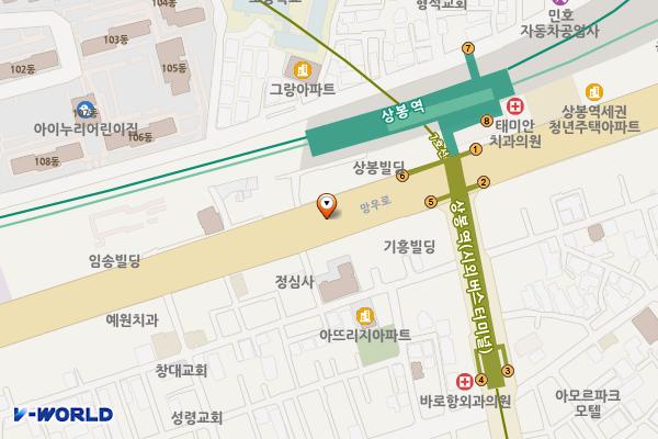 상봉역(7) 위치 지도 — 서울특별시 중랑구 상봉동 160-7 상봉역