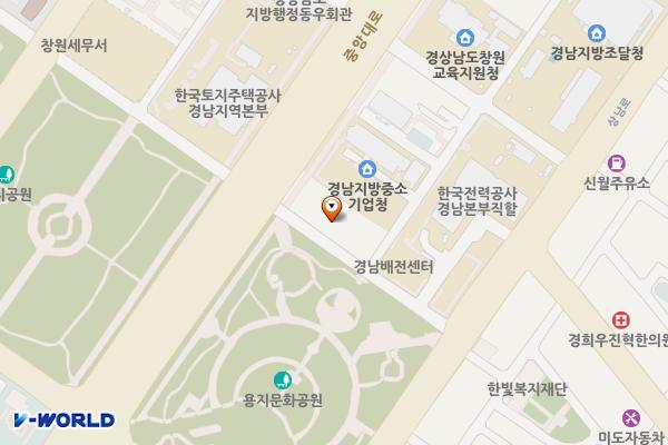 경남신문사지구 노상 위치 지도 — 경상남도 창원시 성산구 신월동 100-5