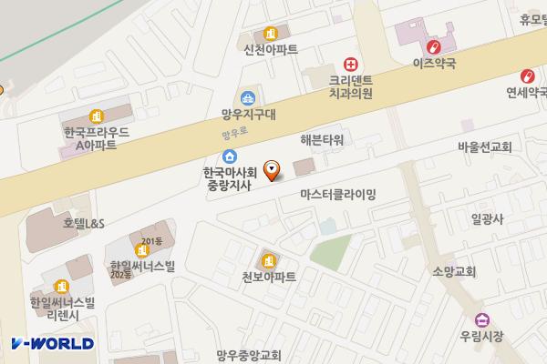 동국빌딩 개방화장실 위치 지도 — 서울특별시 중랑구 망우로 390