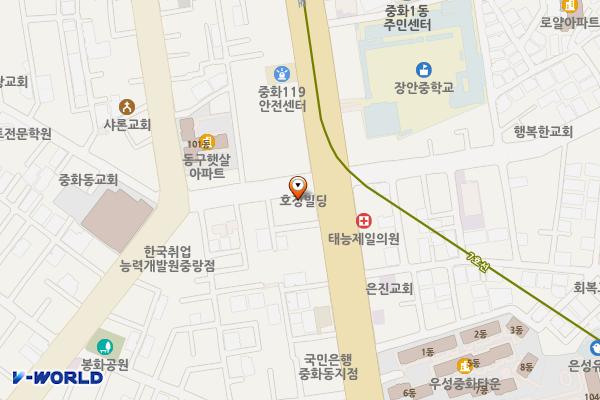 중화2동주민센터 화장실
(임시청사) 위치 지도 — 서울특별시중랑구 동일로129길 1, 5층