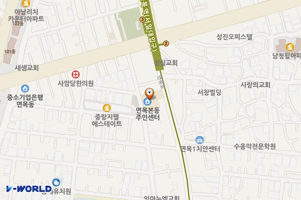 면목본동 주민센터 위치 지도 — 서울특별시 중랑구 면목로 397(면목동)