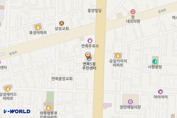 면목5동주민센터 위치 지도 — 서울특별시 중랑구 동일로619