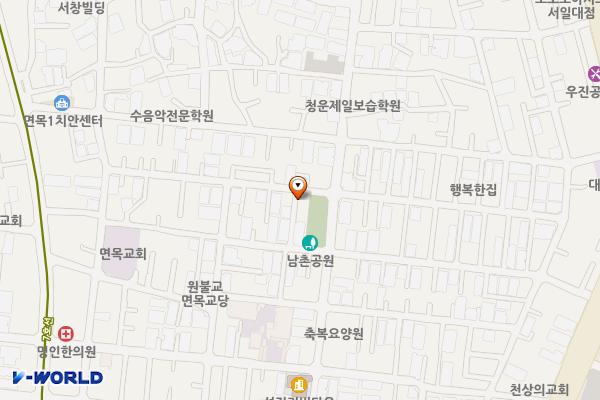 남촌어린이공원 공중화장실 위치 지도 — 서울특별시 중랑구 면목로64길 38
