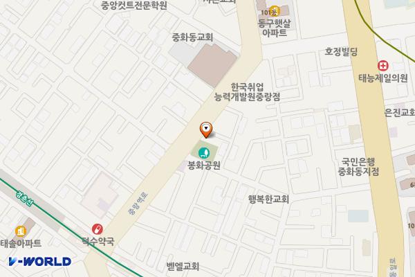 봉화어린이공원 공중화장실 위치 지도 — 서울특별시 중랑구 중랑역로 54