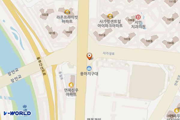 면목동 공중화장실 위치 지도 — 서울특별시 면목동 168-1