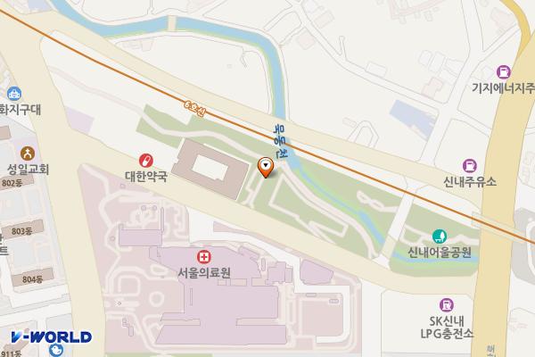 신내어울공원 화장실 위치 지도 — 서울특별시 중랑구 신내동315-5