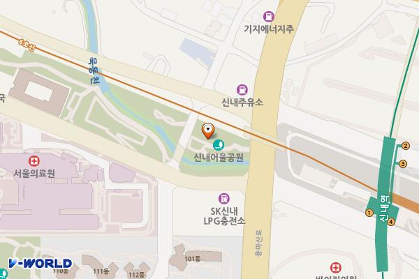 중랑구 환경교육센터 위치 지도 — 서울특별시 중랑구 용마산로 697