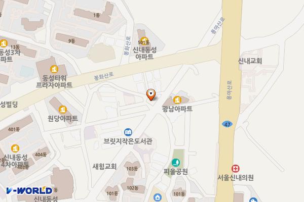 푸드마켓뱅크센터 위치 지도 — 서울특별시중랑구 봉화산로56길 22