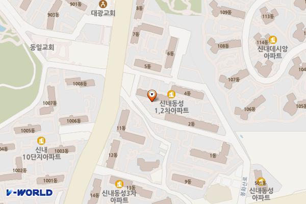 동성아파트1,2차 상가 위치 지도 — 서울특별시 중랑구 신내동 397