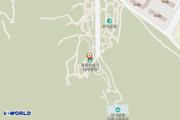 옹기테마공원 한지체험장 화장실 위치 지도 — 서울특별시 중랑구 신내로21길 116