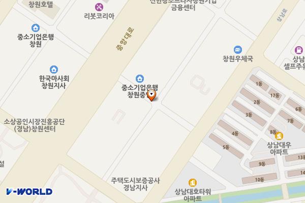 신한하나은행 노상 위치 지도 — 경상남도 창원시 성산구 상남동 501-4