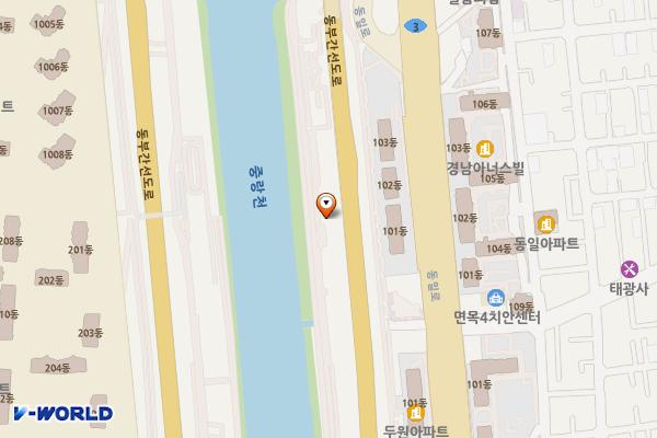 장평체육공원 이동식화장실 위치 지도 — 서울특별시 중랑구 면목동723