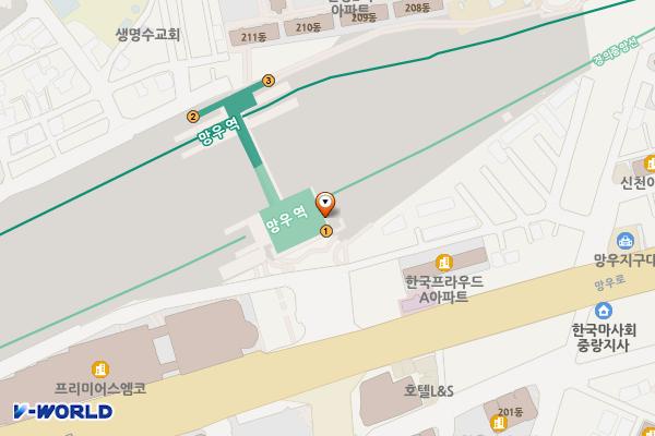 망우역 위치 지도 — 서울특별시 중랑구 망우로55길 11-10