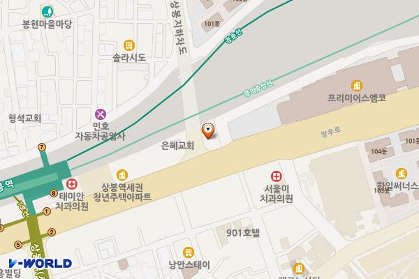 방정환교육지원센터 위치 지도 — 서울특별시 중랑구 망우로 325