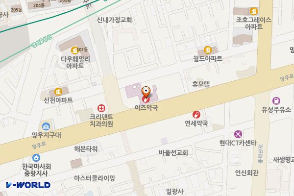 장스여성병원 위치 지도 — 서울특별시 중랑구 망우로 411