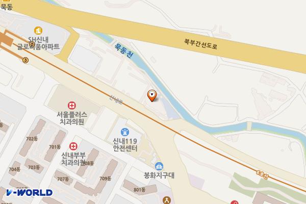 봉화산역(6) 위치 지도 — 서울특별시 중랑구 신내동 643-1 봉화산역