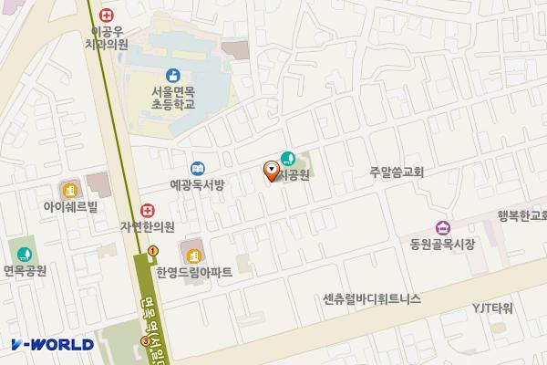 양지어린이공원 공중화장실 위치 지도 — 서울특별시 중랑구 면목로78길 26-5
