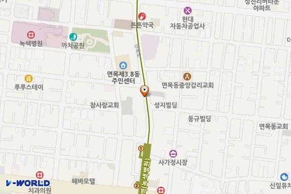 사가정역(7) 위치 지도 — 서울특별시 중랑구 면목동 495 사가정역