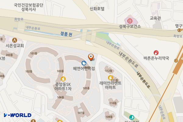 성북펜싱체육관 위치 지도 — 서울특별시 성북구 종암로24가길 109(종암동)
