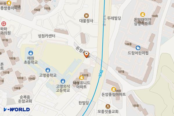 돈암마을마당 공중화장실 위치 지도 — 서울특별시 성북구 북악산로 876 (돈암동)