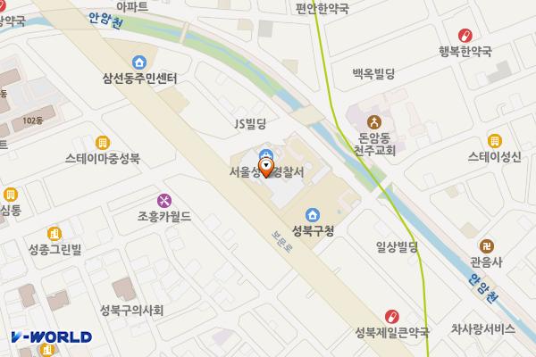 성북경찰서 위치 지도 — 서울특별시 성북구 보문로 170, 서울성북경찰서 (삼선동5가)