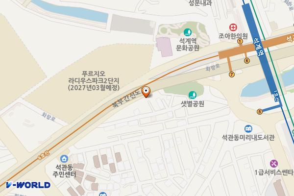 화랑로 316 개방화장실 위치 지도 — 서울특별시 성북구 화랑로 316(석관동)