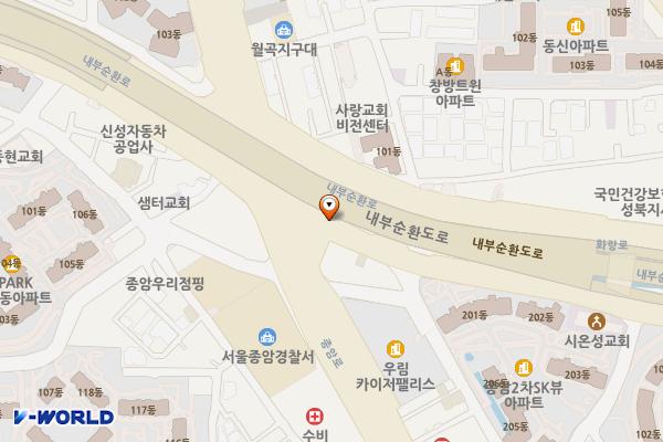 종암박스파크 위치 지도 — 서울특별시 성북구 화랑로 6, 종암박스파크 (종암동)