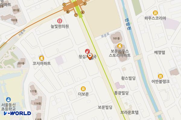 노동사목빌딩 개방화장실 위치 지도 — 서울특별시 성북구 보문로 95, 천주교서울대교구노동사회사목회관 (보문동5가)