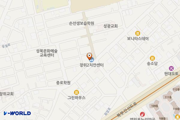 장위2 치안센터 위치 지도 — 서울특별시 성북구 화랑로19길 85, 장위지구대 (장위동)