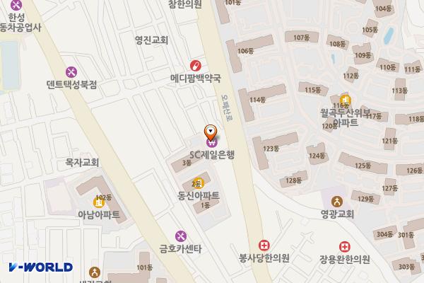 제일빌딩 개방화장실 위치 지도 — 서울특별시 성북구 오패산로 49, 제일빌딩 (하월곡동)