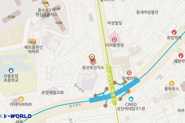 동선보건지소 위치 지도 — 서울특별시 성북구 아리랑로3길 8, 성북구보건지소 ,동선보건지소 (동소문동6가)