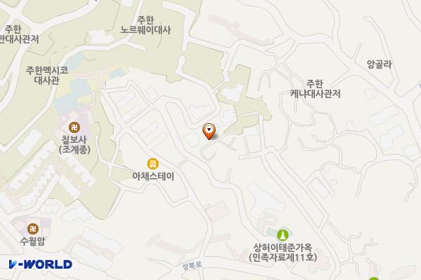 성북2동 공중화장실 위치 지도 — 서울특별시 성북구 성북로26가길 9 (성북동)[*미고시]