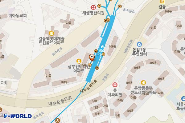 길음역 공중화장실 위치 지도 — 서울특별시 성북구 동소문로 지하248, 길음역 (길음동)