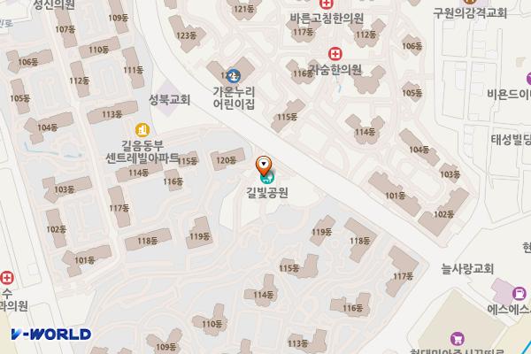 성북길빛도서관 위치 지도 — 서울특별시 성북구 숭인로8길 52 (길음동)