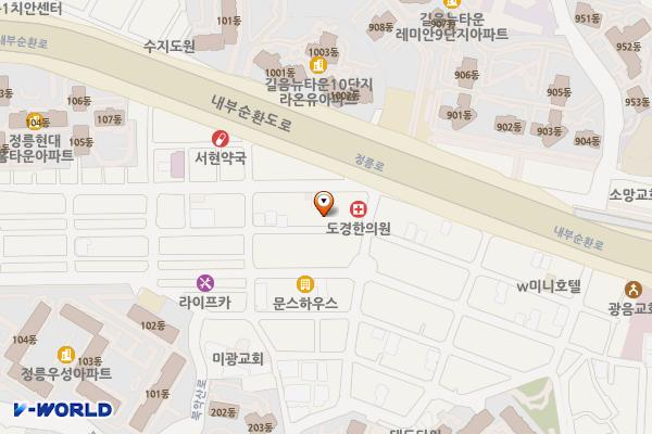 정릉1동커뮤니티센터 위치 지도 — 서울특별시 성북구 정릉로38가길 6, 정릉1동 커뮤니티센터 (정릉동)