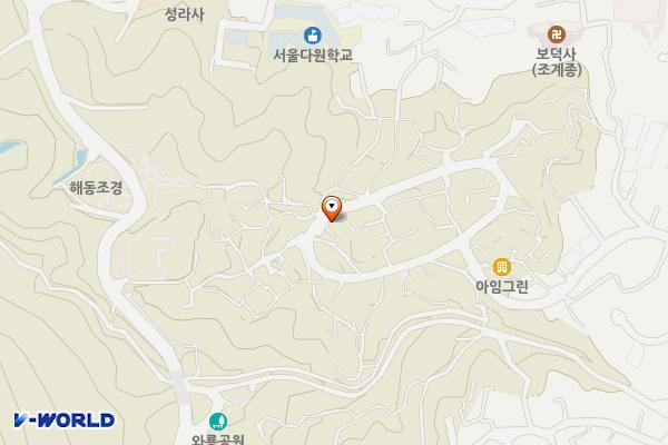 성북성터 공중화장실 위치 지도 — 서울특별시 성북구 성북로23길 129-2 (성북동)