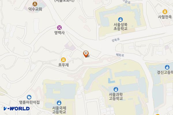 성북근현대문학관 화장실 위치 지도 — 서울특별시 성북구 성북로21길 24 (성북동)