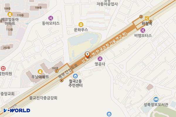상월곡역 공중화장실 위치 지도 — 서울특별시 성북구 화랑로 지하157, 상월곡역 (상월곡동)