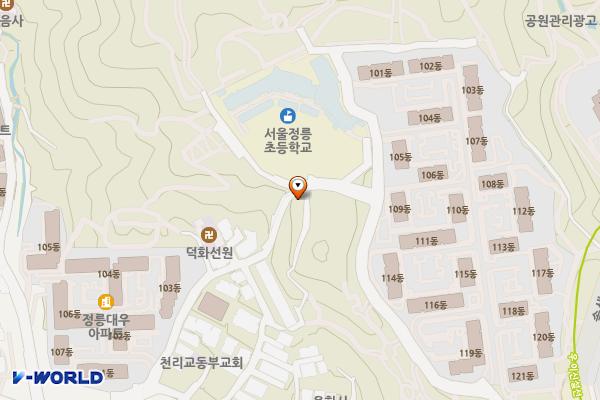 정릉1호 공중화장실 위치 지도 — 서울특별시 성북구 보국문로30길 64 (정릉동)