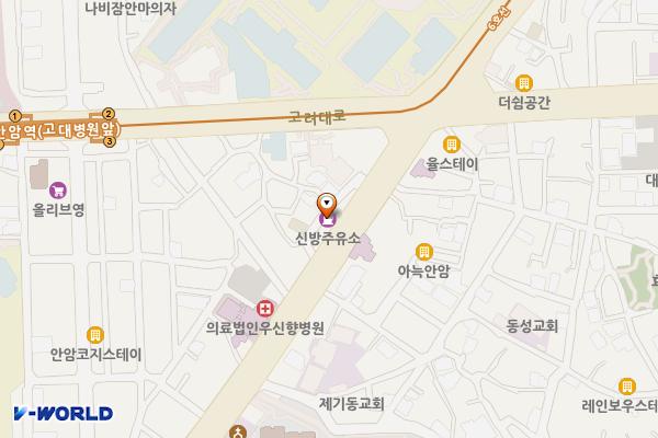 신방주유소 개방화장실 위치 지도 — 서울특별시 성북구 안암로 111, 신방주유소 (안암동5가)
