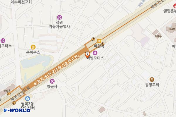 화랑로주유소 개방화장실 위치 지도 — 서울특별시 성북구 화랑로 174, 화랑로주유소 (상월곡동)