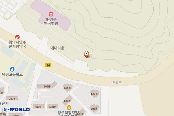 양주 한국병원 위치 지도 — 경기도 양주시 고암동 92-33
