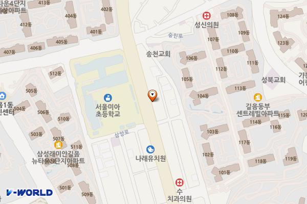 재정제2주유소 개방화장실 위치 지도 — 서울특별시 성북구 삼양로 78, 현대주유소 (길음동)