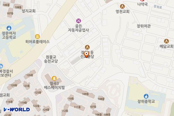 장위어울림센터 위치 지도 — 서울특별시 성북구 장위로8길 20(장위동)