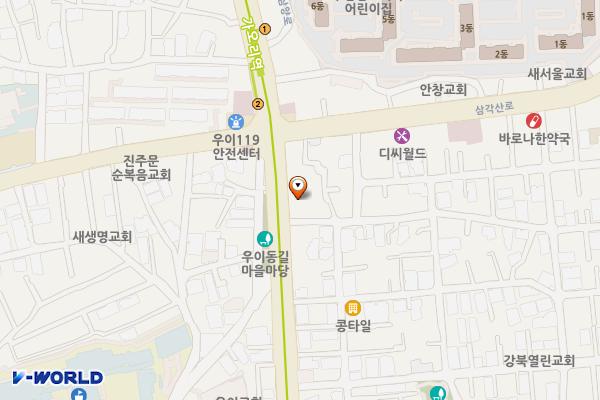 북서울고속주유소 위치 지도 — 서울특별시 강북구 삼양로 410 (수유동)